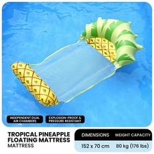 Tropical Pineapple Pool Float, Inflatable Flo...