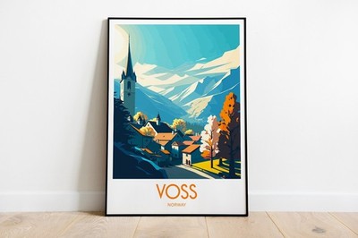 0_Voss Travel Print Wall Art Voss Norway Wall Hanging Home Decoration Voss Gift