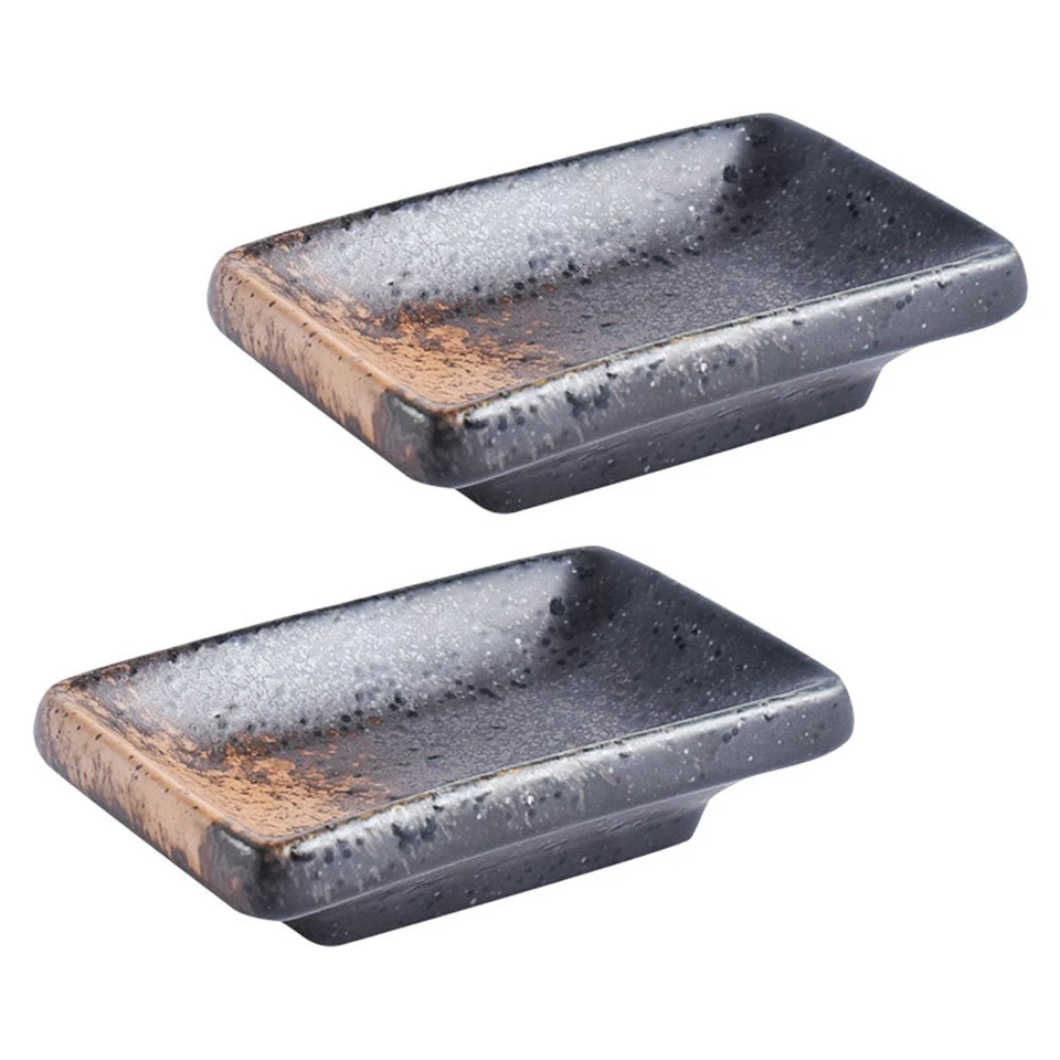  2 Pcs Japanische Dipschalen Soßen Schälchen Gewürzplatte Gewürz-Serviertablett - Bild 3 von 4