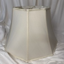 Vintage High Quality Fabric Bell Shape Lampshade 11 High Elegant Ivory Braided