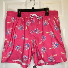 Original Use Men's XL Palm Print Swim Shorts Multicolor