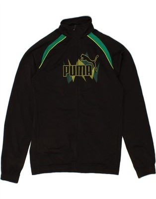 Puma Jungen Grafik Trainingsanzug Oberteil Jacke 15-16 Jahre 2XL schwarz Colourblock BU08