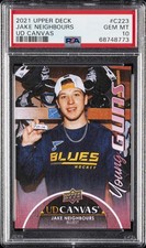 2021-2022 UD UD CANVAS #C223 JAKE NEIGHBOURS PSA 10