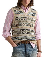 Polo Ralph Lauren Men's Fair Isle Chunky-Knit Sweater Vest - Size Large