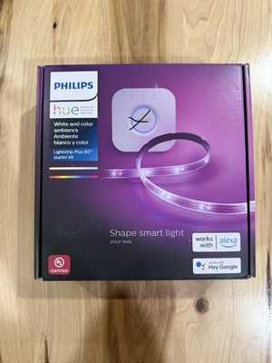 Philips Hue White and Color Ambiance Bluetooth Lightstrip Base Kit 80'' NEW