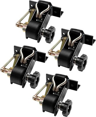 Ladder Rack Ratchet Straps J-Hook Black Square Tube Retractable Tie Down Strap