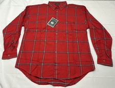 NWT Levi s Sitter Creek Flannel Shirt Mens Large 80s/90 s Red Plaid L/S Vintage