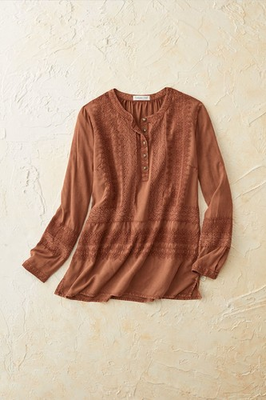 #ad Coldwater Creek Vintage Lace Touch Top 03 Colors All Size $55.63