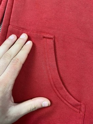 Burberry London England Full Zip Hoodie Nova Check Men Size S Red