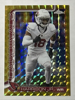 2025 Topps Chrome Marvin Harrison Jr. Gold Geometric Refractor #/50 Cardinals