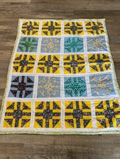 Potato Chip Quilt Block Child's Quilt Handmade 42 x 34