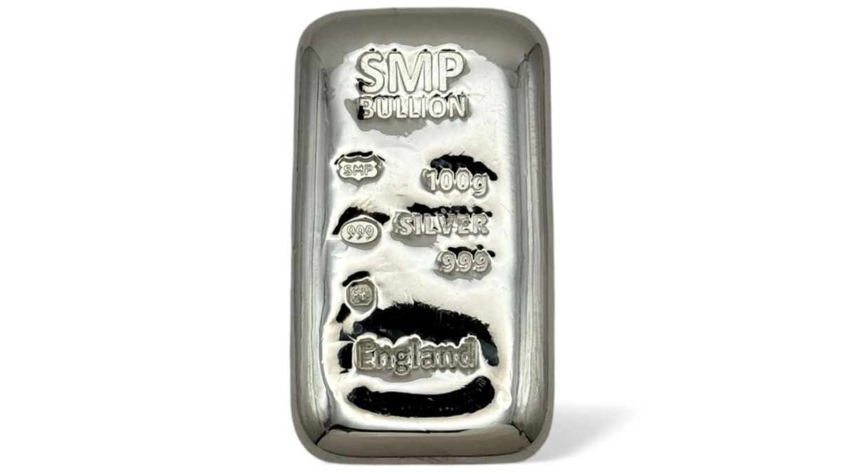 999 SILVER 純銀　100g バー 100g Fine Silver Bar .999 Hallmarked Premium Bullion Investment