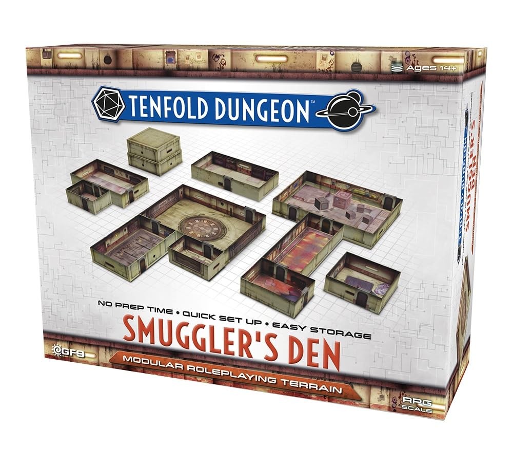 Tenfold Dungeon: Smuggler's Den Modular Roleplaying Terrain
