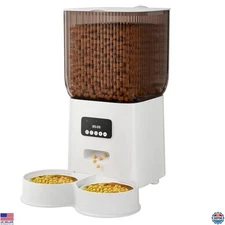 Smart Automatic Cat & Dog Feeder - 5L Programmable Dual Dispenser, 1-15 Meals