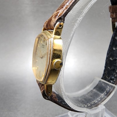 Seiko Watch Women 22mm Champagne Dial Gold Tone Octagon 1421  display picture 3