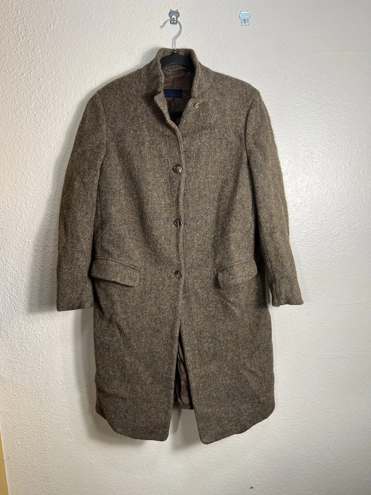 Cappotto uomo vintage Burberry Prorsum Boyer tweed misto lana marrone taglia 44