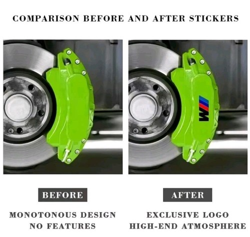 6x M Bremssattel Aufkleber Für BMW Sticker Decal F20 F87 F22 F30 F80 F82 G30 F06 - Bild 2 von 4