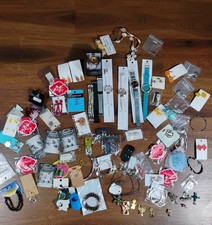 Costume Jewelry Mixed New And Used Lot Of Over 65 Items