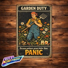 Weatherproof Aluminum 8x12 Outdoor Garden Decor Funny Gardening Sign