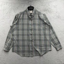 Vintage Lee Shirt Mens Medium 60s 70s Plaid Western Long Sleeve 38