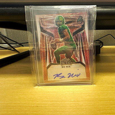 Leaf Metal Bo Nix Football Autograph #BA-BN1 Oregon Ducks Serial #2/5