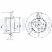 2X Bremsscheibe Delphi BG2619 FüR 9000 Saab 900 1 AC4 AM4 Combi Turbo Cat Aero