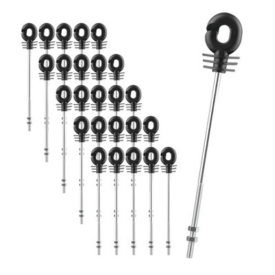 Weidezaun Isolatoren 25 Stück Ringisolator M6 Holzpfahl Seil Zaun