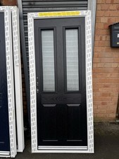 Brand New Composite Front Door - Black Front & White Inside 895 X 2015 Mm
