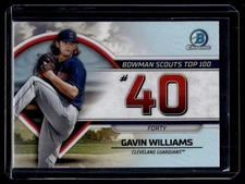 2023 Bowman Scouts’ Top 100 Gavin Williams Cleveland Guardians #BTP-40
