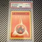 1999 Pokemon Base Set 1st Edition Shadowless Fire Energy 98/102 PSA 8 English