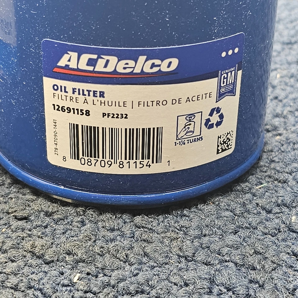 Filtro de aceite de motor ACDelco PF2232 para Chevrolet Silverado 2500 HD 2001-2019 Foto 2 de 4