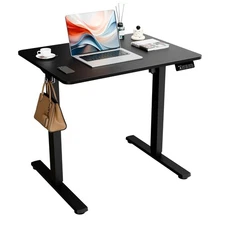 Electric Height Adjustable Standing Desk 80x60cm (31"x23.6"), Sit Stand Desk ...