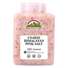 Chef Pink Himalayan Salt Coarse Grain✨ Plastic Jar 5 lbs. For Refill Grinders✨✨