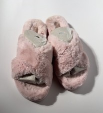 Koolaburra by UGG Fuzz-It Women s Pink Faux Fur Slide Slippers Size 7