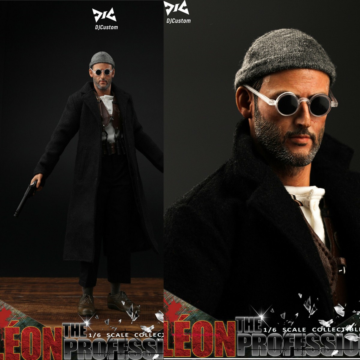 DJ-CUSTOM Leon:The Professional 2 Heads 1/6 Action Figure DJ DJ-CUSTOM Leon:The Professional 2 Heads 1/6 Action Figure DJ