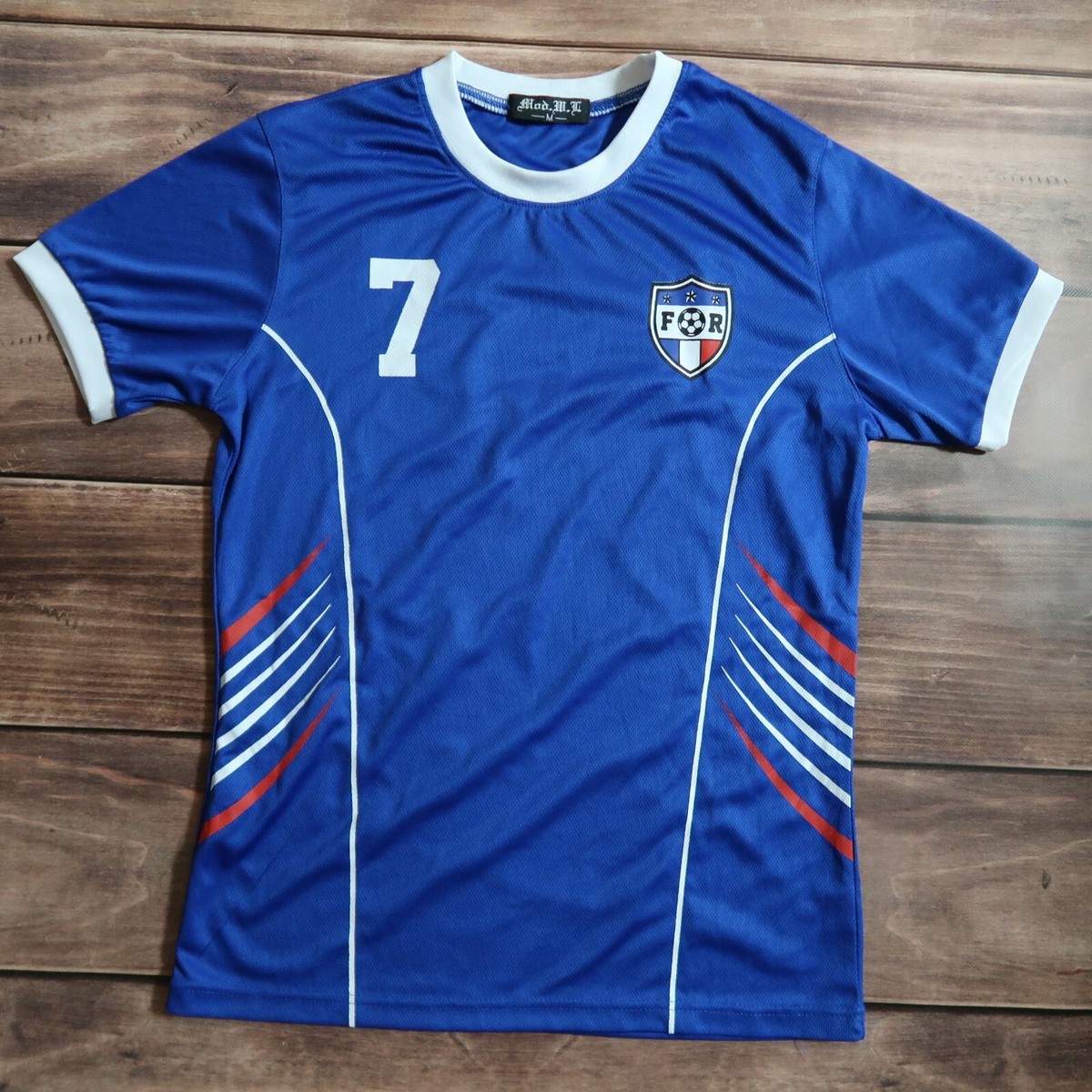 Vintage National Football Shirt FRANCE #7 Soccer Jersey, Men`s Size S