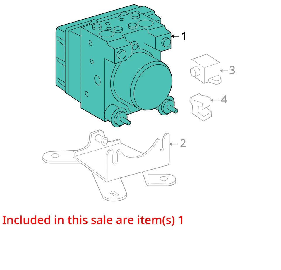 Anti-Lock Brake Part Actuator And Pump Assembly Fits 08-10 TACOMA 1688788 - Image 3 of 4