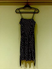 Star Print Topshop dress In Black And White. Halloween. Witch Vibes. UK 10.