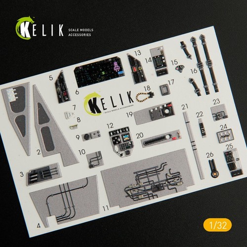 KeliK K32009 Scale 1:32 F-35C Interior 3D Decal for Trumpeter kit for model kit - Picture 6 of 24