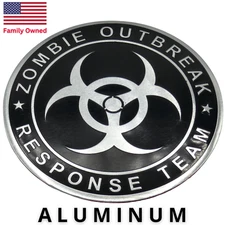 METAL Zombie Outbreak Response Decal Sticker Bumper Sticker Truck Emblem, Car 3"