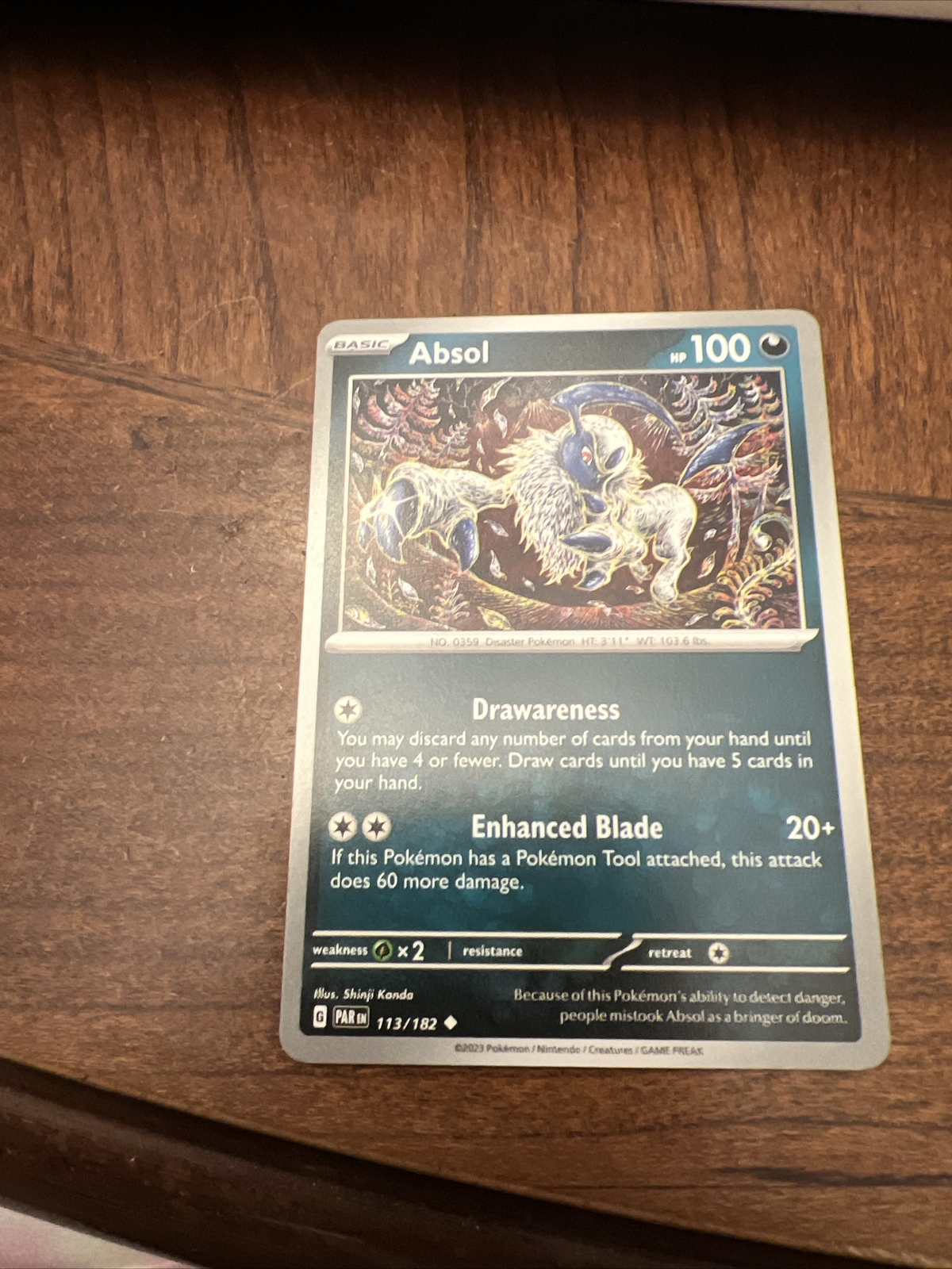 POKEMON Trading Card Absol Basic HP100 113/182 2023 | eBay