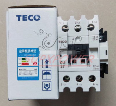 New TECO CU-27 CU27 AC CONTACTOR IN BOX 220V,3A1a1b (1PCS)