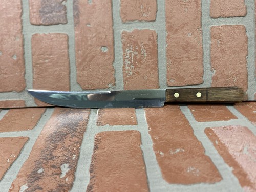 Vintage EKCO FLINT Arrowhead Serrated Knife Stainless Vanadium, 8" Blade, USA