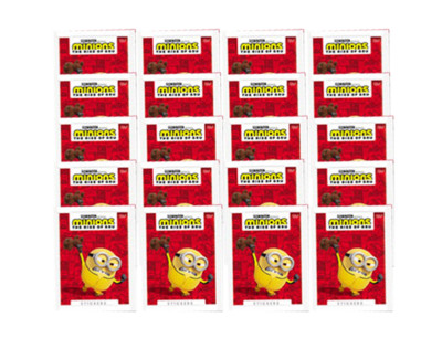 Topps Minions Sticker 2022 Suche nach dem Mini-Boss   20x Tüten