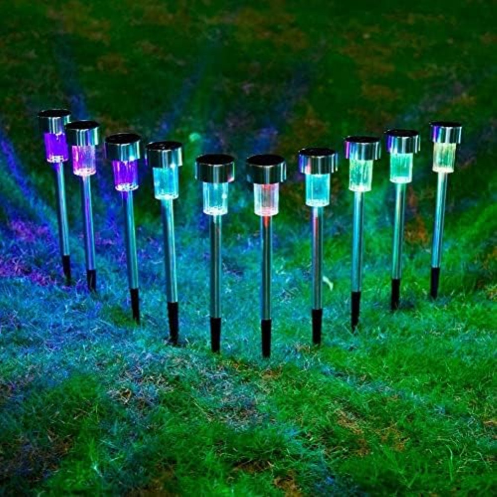 Set 10 Luci Solari Garden Mile Inox | Risparmio e Colore in Giardino
