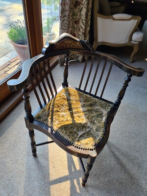 Antique Edwardian Mahogany Corner Chair UK