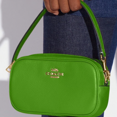 Brand New Coach Pebble Leather Bag Jamie Wristlet Handbag C9932