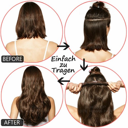 Extension Capelli Umani One Piece Clip In Remy 100% Mezza Testa Piena Balayage 100gr - Foto 20 di 43