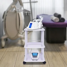 Beauty Salon Trolley Esthetician Cart Spa Facial Wooden Rolling Storage Station