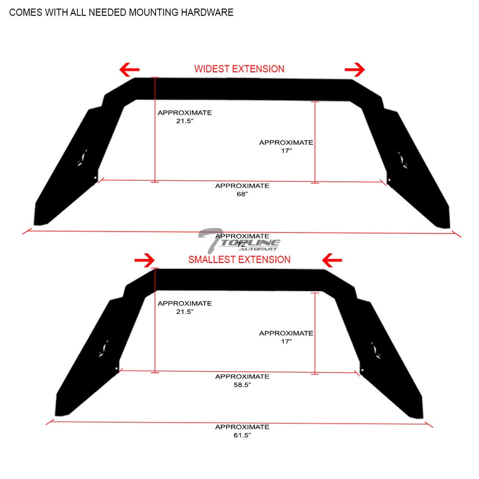 Stehlen Adjusable Steel Chase Rack LED Roll Bar For Silverado/Sierra ...